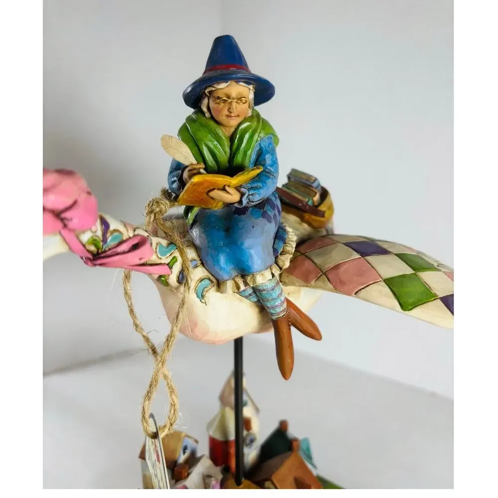Jim Shore Heartwood Creek Rhyme Time Mother Goose Flying Goose Figurine 4007015